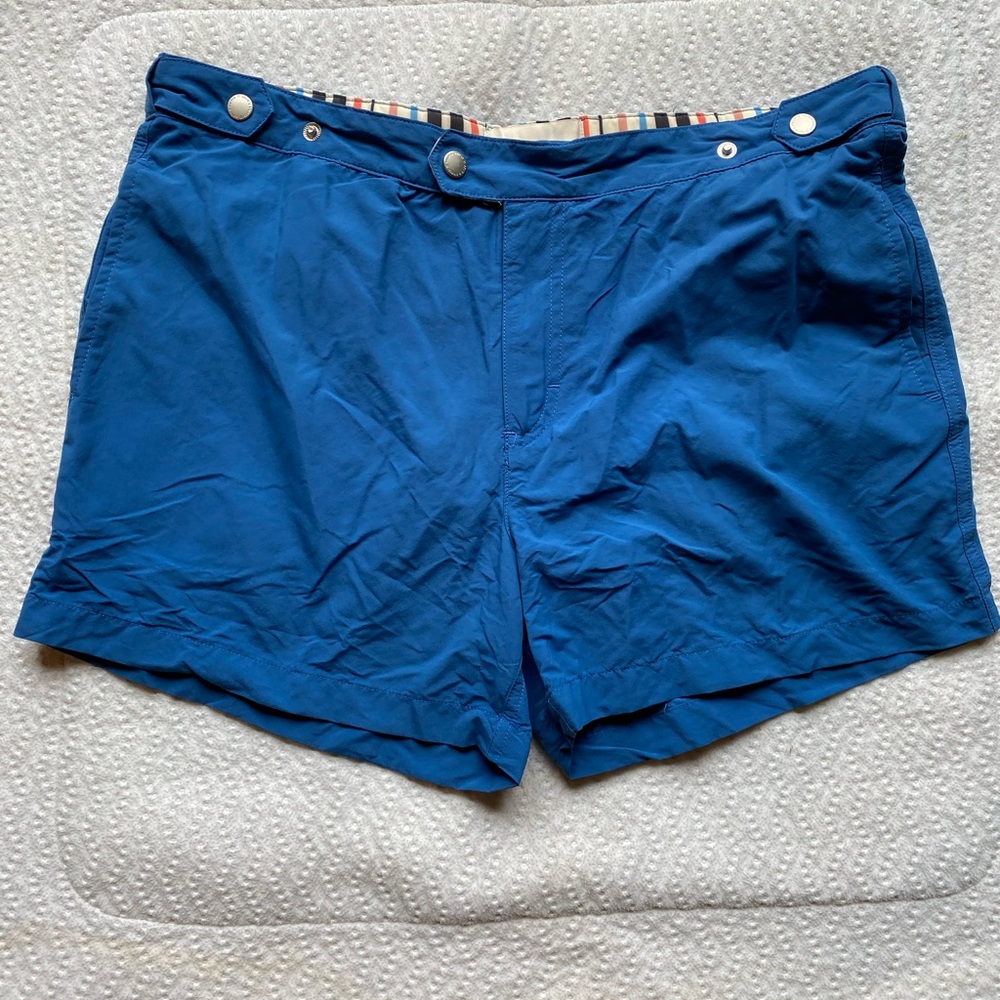 Solid + striped swim trunks